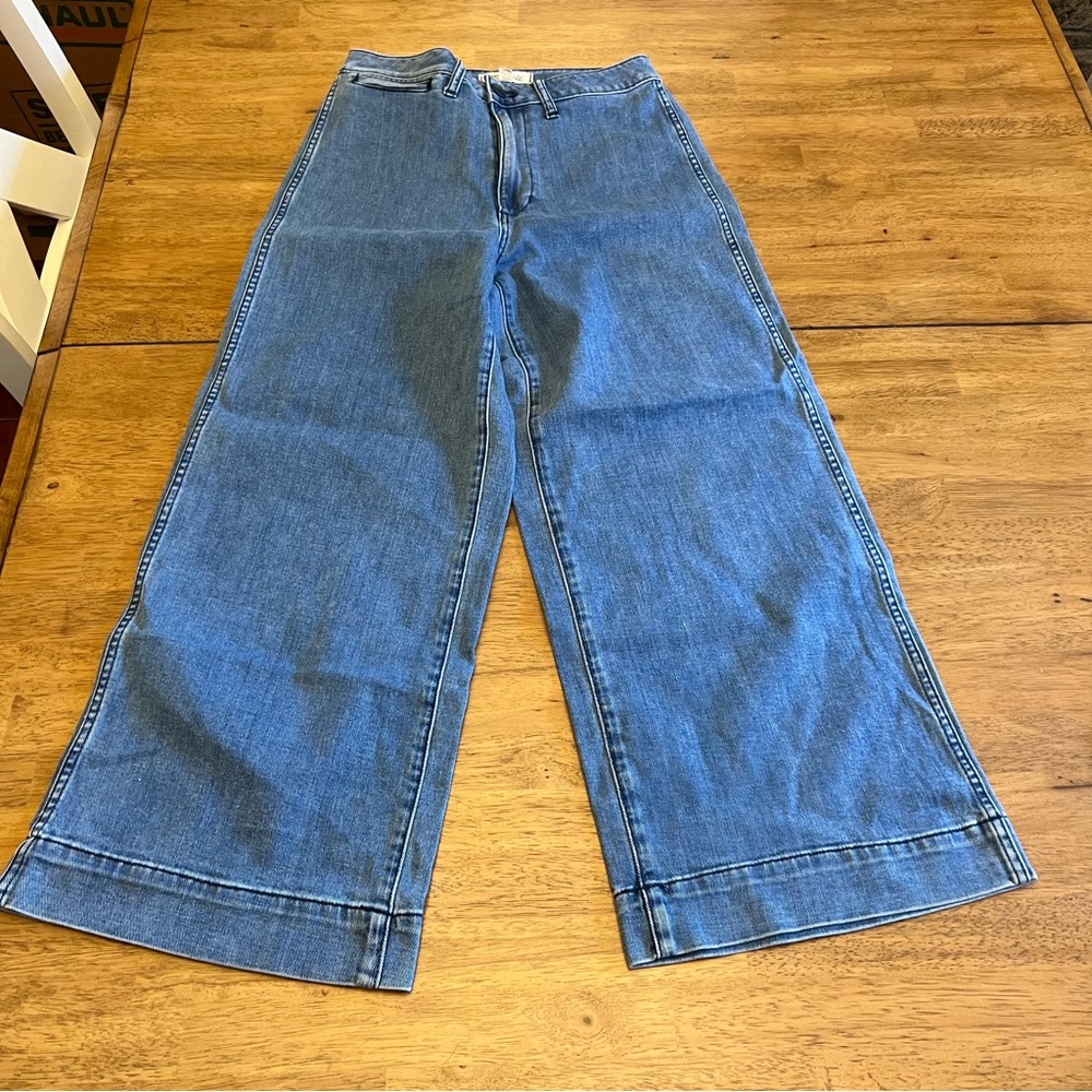 Madewell High Rise Wide Leg Crop Jeans Size 27